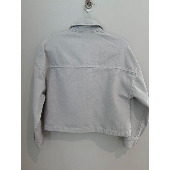 ZARA TRF PALE BLUE Pocket Jacket, size small - Picture 4 of 15